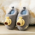 thumbnail image 5 of HCNTES Kids Toddler Slippers Baby Boys Girls Cute Cartoon Design House Shoes Children's Non Slip Warm Winter Fuzzy Indoor Slipper(Grey,8.5), 5 of 6