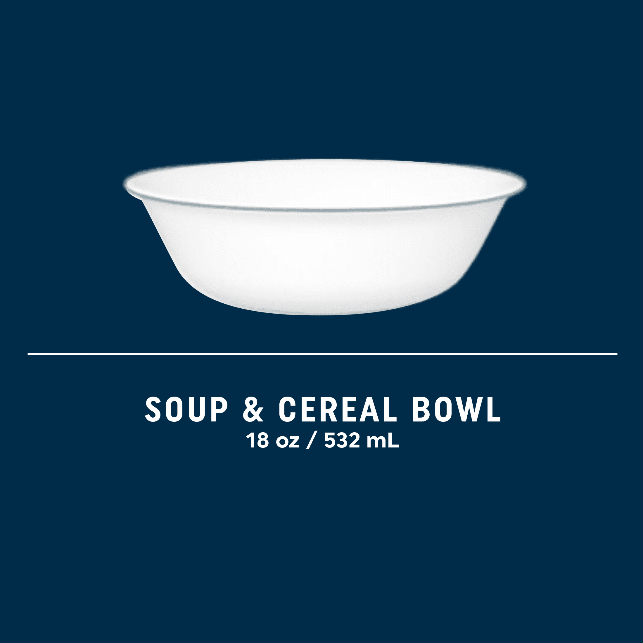 Corelle Flowing Fern 18 oz Glass Cereal/Soup Bowl