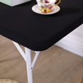 thumbnail image 4 of HSHDLDF JISEN Housse de Dessus de Table Carrée 34x34 Pouces Extensible E-Black Spandex Nappe Ajustée, 4 of 7