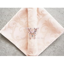 Wedding Linens Inc. (10pcs) 20" x 20" Versailles Chopin Damask Jacquard Polyester Linen Napkins - Blush Pink