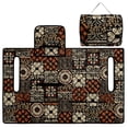 thumbnail image 5 of Whosucclay Abstract Floral Patchwork Quilted Seat Covers, All-Weather Protection Seat Blanket 4 Storage Pockets Accessories for Club Car EZGO, 5 of 9