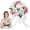 White & Pink, variant on KALAKALA Wedding Bouquets for Bride & Bridesmaid - Realistic Silk Flowers Artificial Roses, 8 Inch Bridesmaid Bouquet for Ceremony, Church, Anniversary, and Home Decoration (White & Blue)