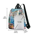thumbnail image 3 of FORMRS Women's Travel Backpack Purse Anti-Theft Hidden Pockets Casual Shoulder Bag, Blue Plants Window, 3 of 7