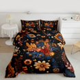 thumbnail image 3 of Feelyou Western Mandala Floral Bedding Comforter Set, Rustic Farmhouse Twin Comforter Sets, Retro Bohemian Style Reversible Bedding Set, Microfiber Bedroom Decor, 2pcs, 3 of 9