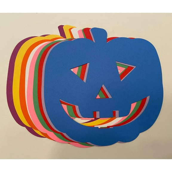 SHAPES ETC.  Jack-o-lantern Assorted Color Creative Cut-Outs, 5.5"