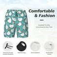 thumbnail image 5 of Haiem Cartoon Funny Goose Mens Swim Trunks with Compression Liner 2 in 1 Swimming Shorts Stretch Swimwear Quick Dry,Board Shorts-3X-Large, 5 of 9