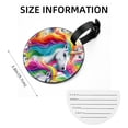 thumbnail image 5 of Robot Unicorn Attack Set of 2pcs PU Leather Round Suitcase Tags with Privacy Cover and Name ID Tag - Ideal for Travel Luggage, Handbags, Backpacks, School Bags, 5 of 6