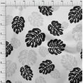 thumbnail image 3 of oneOone Cotton Jersey Black Fabric Monstera Leaves Block Sewing Fabric By The Yard Printed Diy Clothing Sewing Supplies 58 Inch Wide, 3 of 4