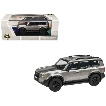 2024 Toyota Land Cruiser 250 Prado Meteor Shower Silver Metallic 1/64 Diecast Model Car by Paragon Models