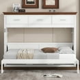 thumbnail image 3 of Generic White Twin Murphy Bed with 3 Drawers - Space Saving Wall Bed Desk, No Box Spring Needed, 400lb Capacity, for Small Spaces, Home Office, Studio Apartment, 3 of 9