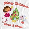 thumbnail image 2 of Popfunk Happy Holidays from Dora and Boots Unisex Adult T Shirt, White, 5X-Large, 2 of 5