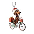 thumbnail image 4 of Colgante de árbol de Navidad,Escultura divertida de decoración navideña con perros para interiores,Mochila con adorno para árbol de Navidad para montar en bicicleta,Colgantes para el, 4 of 8