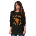 thumbnail image 4 of Veggie Power Cute Vegetarian Fighter Long Sleeve TShirt Men Women Brisco Brands S, 4 of 5