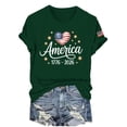 thumbnail image 6 of Fall Clothing,Ladies 1776-2026 America Anniversary T-Shirt, Short Sleeve Printed Graphic Shirt, Comfy Soft Everyday Wear, Summer Outdoor Events, Founding Milestone Souvenir Gift Idea, 6 of 9