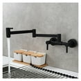 thumbnail image 4 of Wall Mount Pot Filler Faucet 3 Handle Kitchen Sink Faucet Swing Arm Folding Spout Mixer Faucet, Matte Black ,Bar Laundry RV Farmhouse, 4 of 6