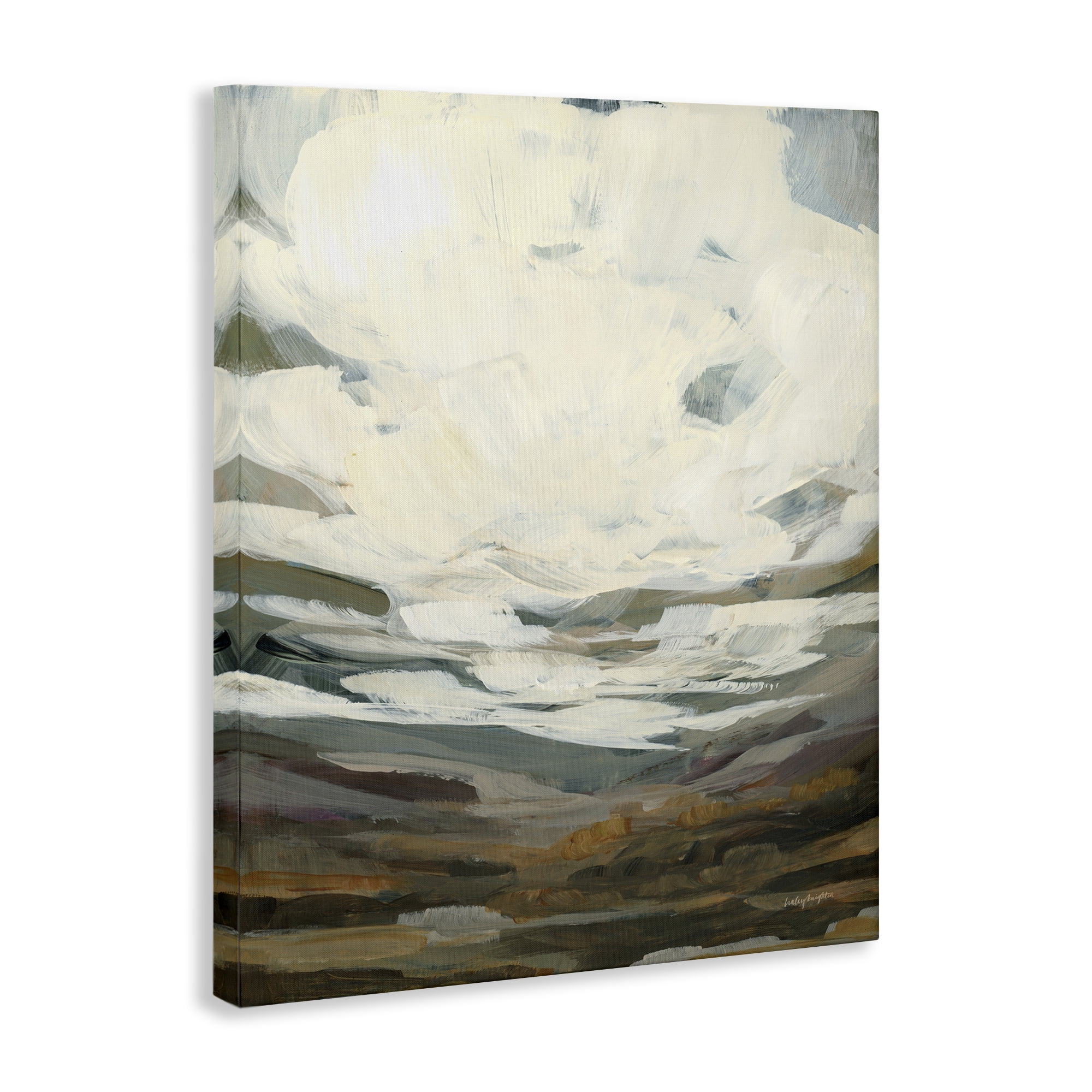 Stupell Industries Cloudy Abstract View Landscape Painting Gallery Wrapped Canvas Art Print Wall Art, 24 x 30