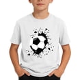 thumbnail image 2 of ITSAME Boys Crewneck T-Shirts Footballl Print Short Sleeve Tops Summer Loose Casual Graphic Tees White Size 8-9, 2 of 6