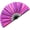 Fuchsia, variant on Festival Rave Fan, Hand Fan, Holographic Laser Hand Fan for Festivals, Large Rave Folding Hand Fan , for Dance, Carnival, Wedding Gifts (Gold)