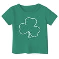 thumbnail image 3 of PMVFHDE T-Shirts d'Été pour Filles Mignons T-Shirts Graphiques Tendance pour Filles T-Shirts Imprimé St. Pat Col Rond Manches Courtes pour Filles Vert, 6-7 Ans, 3 of 3