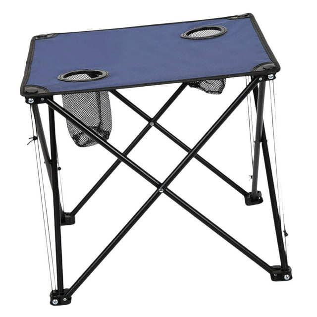 Almencla Table Pliante de Camping Facile à Ranger pour 2 Personnes pour Marché Plage Pique-Niques Bleu