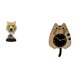 thumbnail image 1 of Escultura de cabeza de gato tigre, figura de animal moderna, artesanía, reloj de pared silencioso, adorno para entrada, sala de estar, estantería, mes, 1 of 8