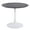 White Metal, Black Marble Veneer, variant on Lumisource Pebble Modern Table with White Metal Base and Black Marble Veneer Table Top
