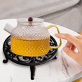 thumbnail image 4 of Matsuzay Rustic Cast Iron Teapot Warmer Stable Out Hollow Graceful for Balcony Patio Teteras, 4 of 5