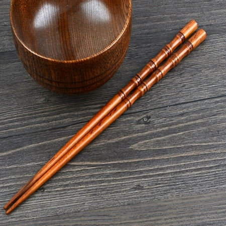 

Medcursor 2 Pairs Creative Natural Handmade Wood Chopsticks Gift Tableware Chopsticks