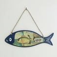 Pendant Summer Wooden Fish Sign Nautical Wall Art Decor Hanging