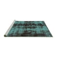 thumbnail image 2 of Ahgly Company Machine Washable Indoor Rectangle Abstract Turquoise Blue Modern Area Rugs, 5' x 7', 2 of 4