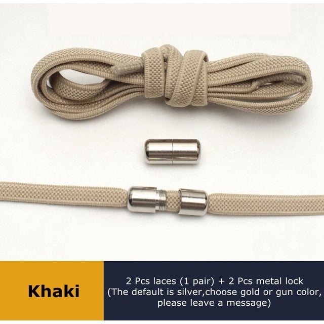 Cordones elásticos planos sin cordones para zapatos, cordones de moda con cierre de Metal rápido, zapatillas de deporte para niños y adultos, cordones perezosos de seguridad Unisex, 1 par de ESPAÑA Gao Jinjia LED