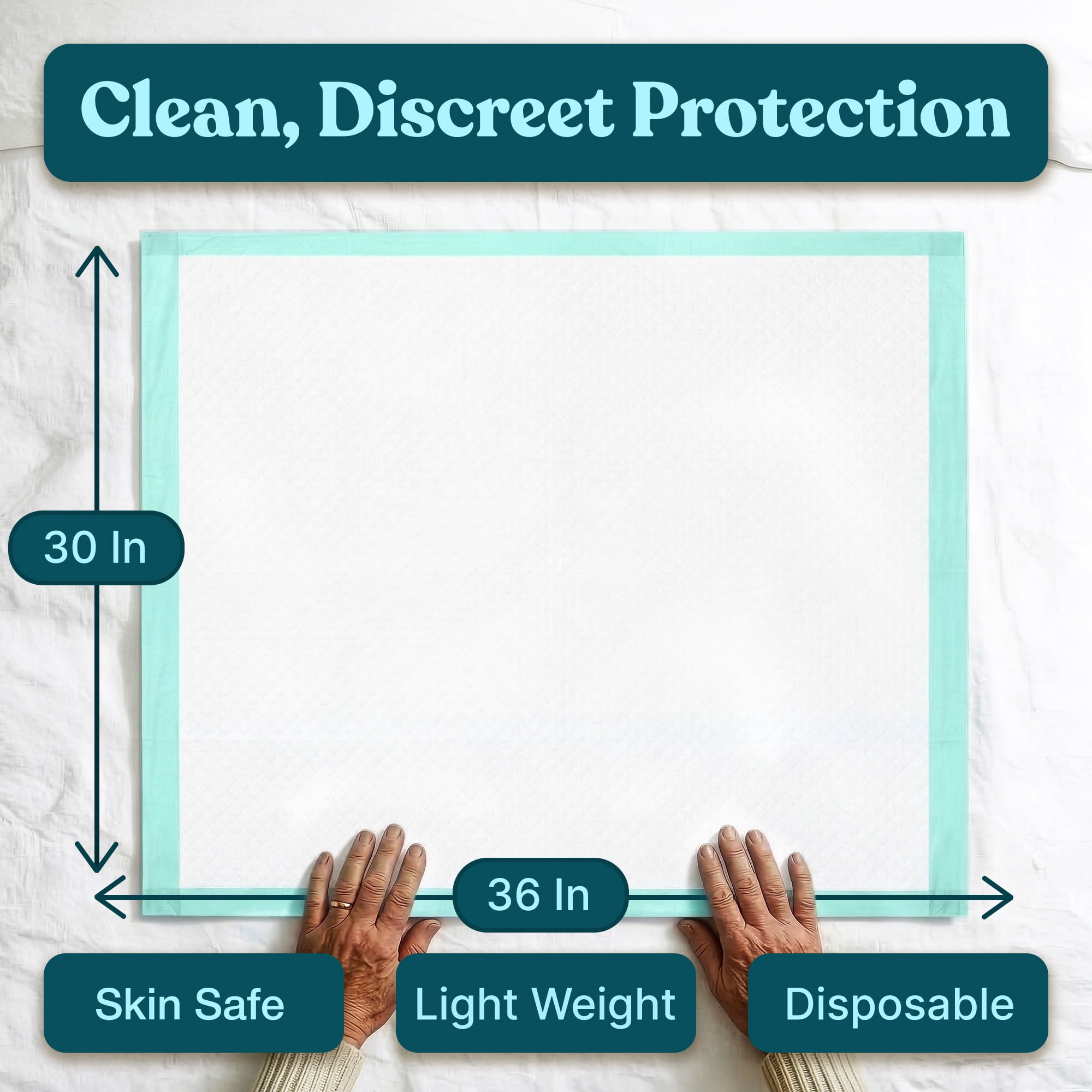 Snugwell 30" x 36" Disposable Underpads – 150 Count, Heavy Absorbency Bed Pads
