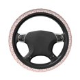 thumbnail image 3 of Elastic Steering Wheel Cover, Cute Deer Daisy Flower Pink Stretch Thickening Car Steering Wheel Cover Women Men, Steering Wheel Protector Universal 15 in, 3 of 7