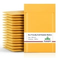 TRAHOOSmall Bubble Mailers 4x8" 100 Pack Padded Envelopes Thick Kraft