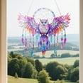 thumbnail image 5 of Owl-Shaped Acrylic Pendant, Colorful Art Decoration With Dreamcatcher Elements, Double-Sided Lightweight Home Decor For Shelves Walls Or Desktop, 5 of 8