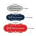 thumbnail image 2 of Designer Restrooms Gender Symbols Sign (Red) - Medium, 2 of 5