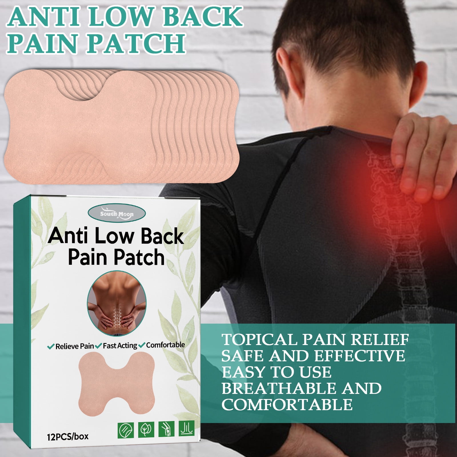 Kokovifyves Wormwood Pain Relief Patch for Lumbar Spine, Strength Pain  Relief Patch for Back Pain, Arthritis Herbal Wormwood Back Patch 
