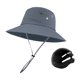 thumbnail image 1 of Sombrero de pesca de ala ancha con carcasa rígida interior ajustable para senderismo y sol Gris, 1 of 8