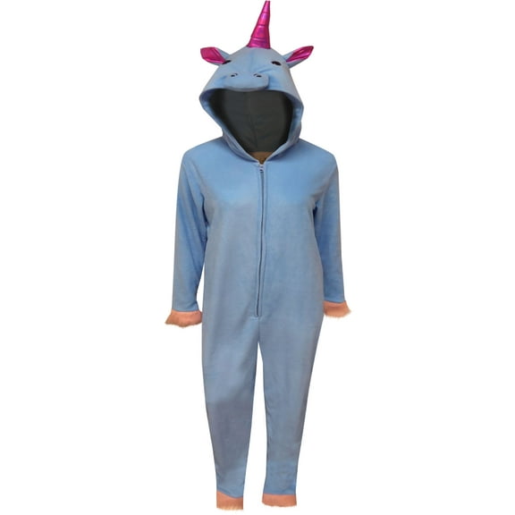 BioWorld Merchandising Mens Pastel Unicorn Fleece One Piece Union Suit Pajama (Medium)