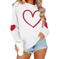 thumbnail image 4 of Valentine Sweatshirts For Women 2026 Cotton Couples Heart Graphic Crewneck Pullover Soft Fashion Valentines Sweat Shirts, 4 of 9