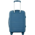 thumbnail image 2 of Travelers Club Lucian 22-inch Expandable Polypropylene Hard Side Carry-on with 8 Wheels, Bluesteel, 2 of 8