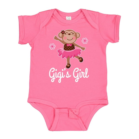 Inktastic Gigis Girl Ballerina Monkey Girls Baby Bodysuit