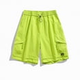thumbnail image 4 of KPOPLK Chino Shorts Men 5 Inch Inseam Mens Twill Shorts Cargo Casual Cotton Drawstring Classic Stretch Hiking Straight Short Size XXL,Green, 4 of 5