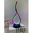 thumbnail image 4 of Modern fantasy style fashion table lamp, vintage minimalist heart gesture USB table lamp, adjustable RGB lighting, with color-changing LED, warm bar atmosphere LED lighting fixture bedroom nightstand, 4 of 10