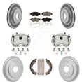 thumbnail image 1 of Transit Auto Front Rear Disc Brake Caliper Coated Rotors Drums Semi-Metallic Pads Kit (8Pc) for Car 2015-2020 Honda Fit KCG-101143S, 1 of 11