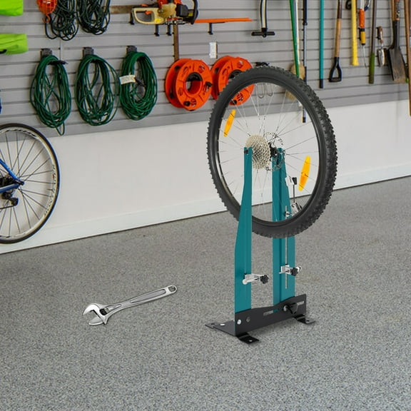 1 PCS Wheel Truing Stand, Bicycle Wheel Alignment Repair Tool, Wheel Tire Truing Stand, Black and Blue
