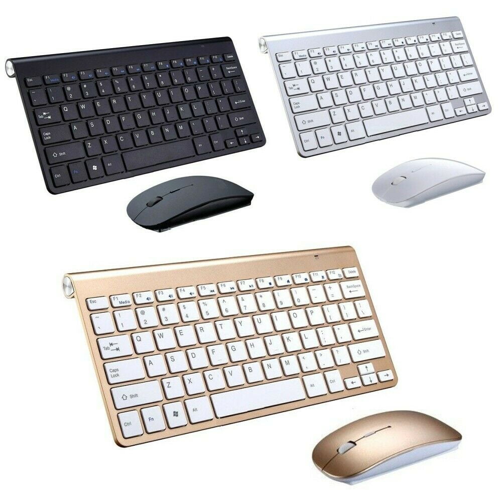 2.4GHz Wireless Keyboard and Mouse Kit for MINI PC Desktop Laptop WT UK 