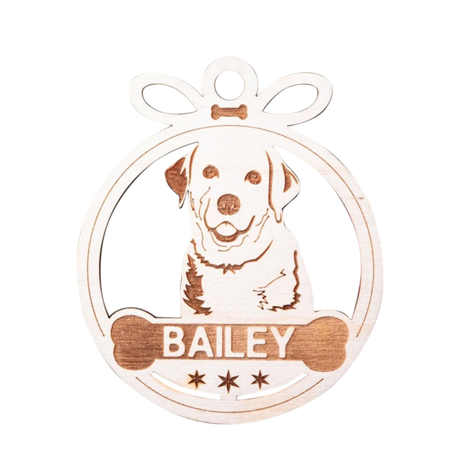 dog or cat profile with name and year unique pet keepsake Personalized Silhouette Christmas Tree Ornament Wood Holiday Decor 1st year