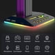 thumbnail image 4 of Soporte para auriculares RGB para juegos, soporte para auriculares con 2 puertos de carga USB, soporte para auriculares de escritorio para juegos con base de goma., 4 of 9