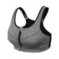 thumbnail image 5 of Sonbest Women Padded Seamless Sport Bra Front Zip Yoga Gym Fitness Workout Running Vest, 5 of 10